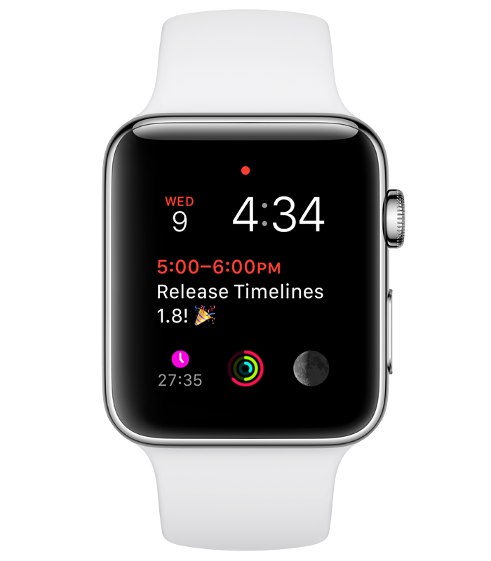 Timelines Watch app colored complication Modular
